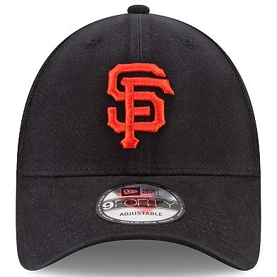 Men's New Era Black San Francisco Giants Trucker 9FORTY Adjustable Snapback Hat