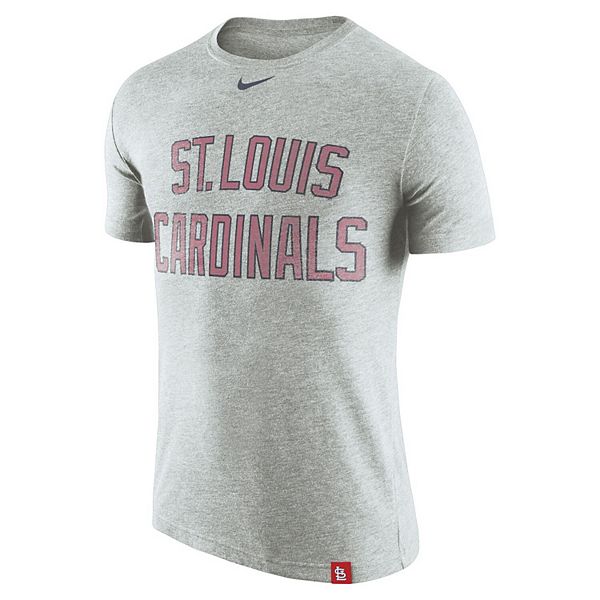 Men's Nike Heathered Gray St. Louis Cardinals Tri-Blend DNA Performance T- Shirt