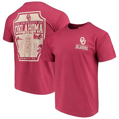 Men's Crimson Oklahoma Sooners Comfort Colors Campus Icon T-Shirt