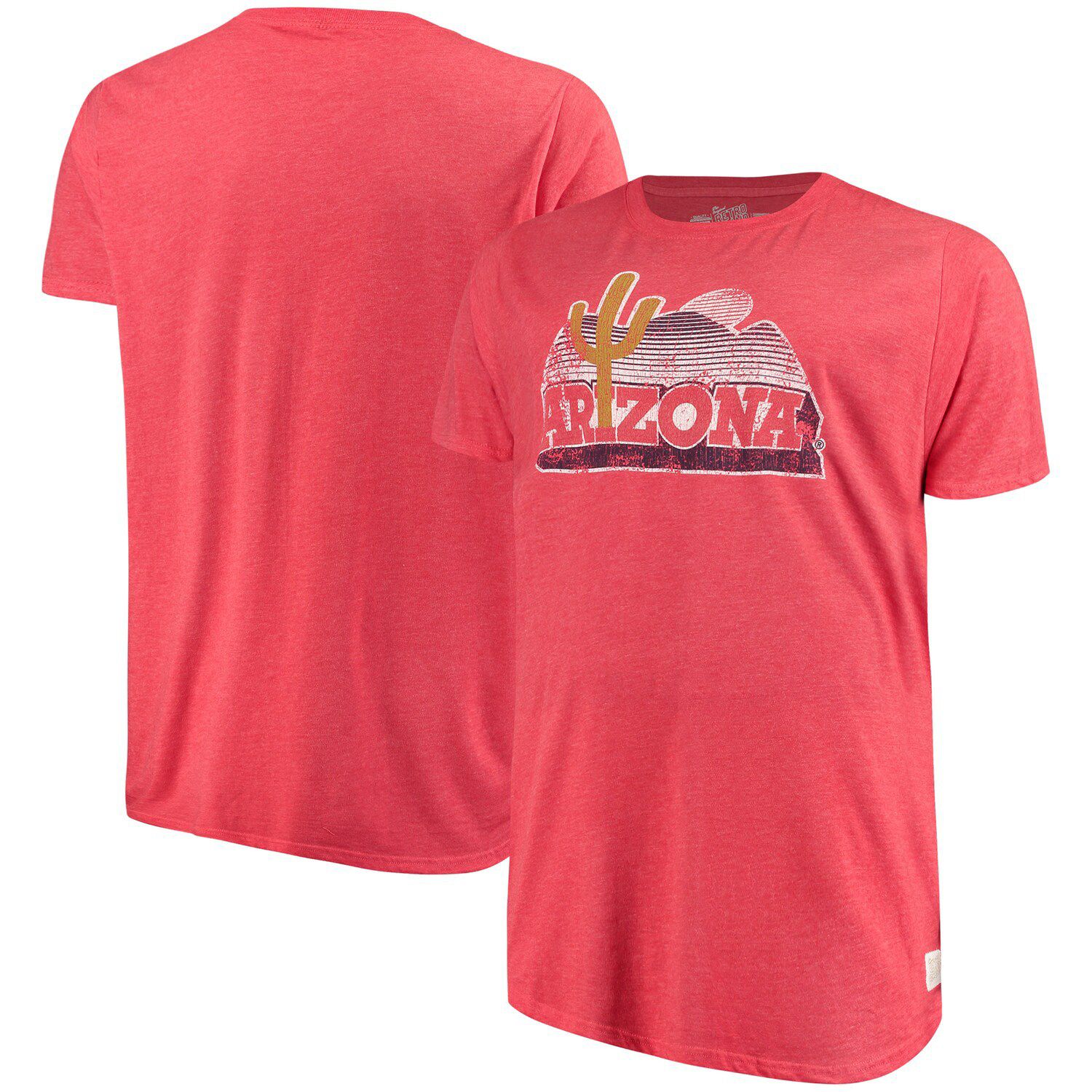 Arizona Wildcats Original Retro Brand Big \u0026 Tall Mock Twist T-Shirt - Red