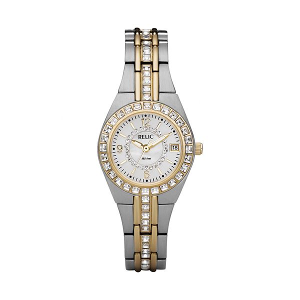 Relic by Fossil Women's Wet Glitz Crystal Two Tone Stainless Steel Watch