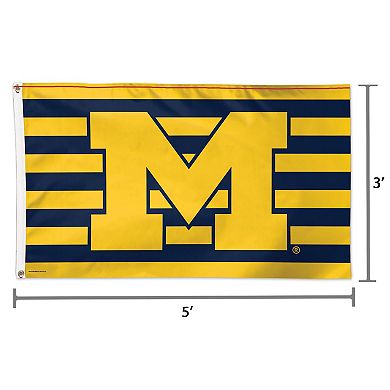 WinCraft Michigan Wolverines Single-Sided 3' x 5' Deluxe Team Colors Flag