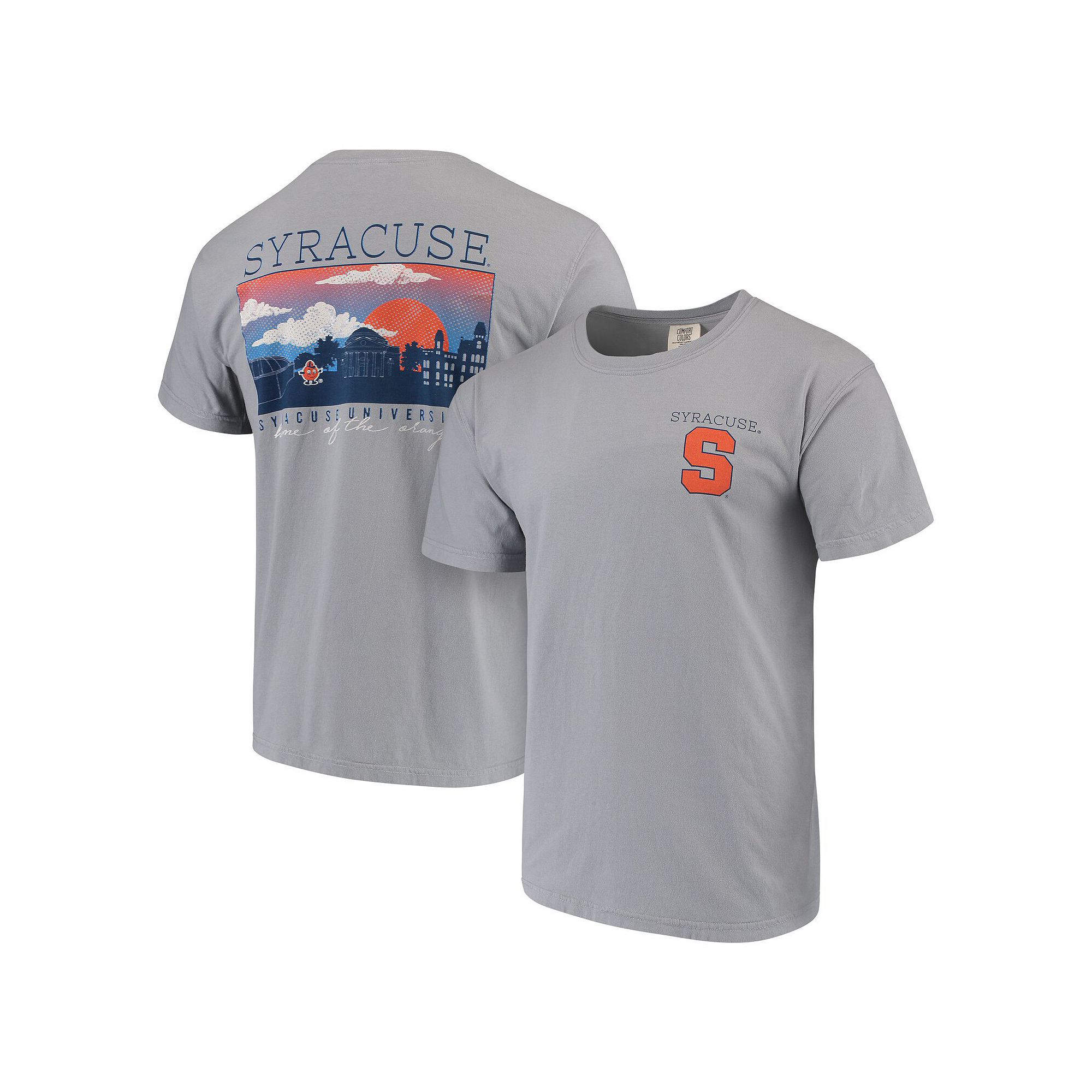 Mens Gray Syracuse Orange Comfort Colors Campus Scenery T-Shirt, Size: 3XL