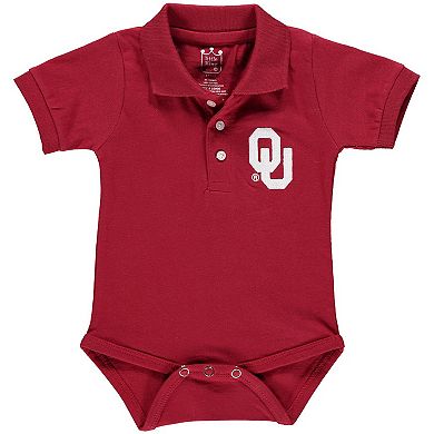 Infant Crimson Oklahoma Sooners Polo Bodysuit