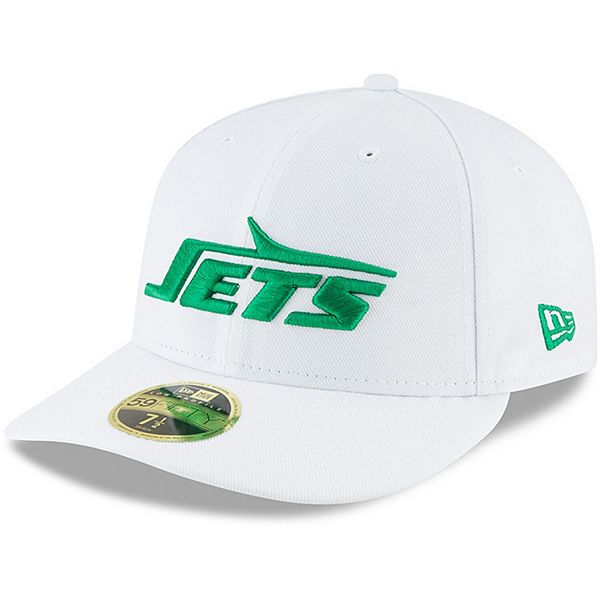 Men's New Era White New York Jets Throwback Logo Omaha Low Profile 59FIFTY  Fitted Hat