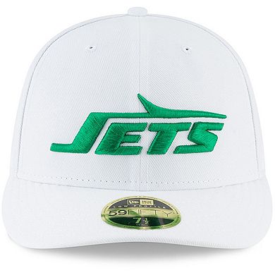 Men's New Era White New York Jets Omaha Low Profile 59FIFTY Fitted Hat