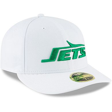 Men's New Era White New York Jets Omaha Low Profile 59FIFTY Fitted Hat