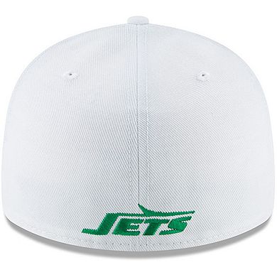 Men's New Era White New York Jets Omaha Low Profile 59FIFTY Fitted Hat