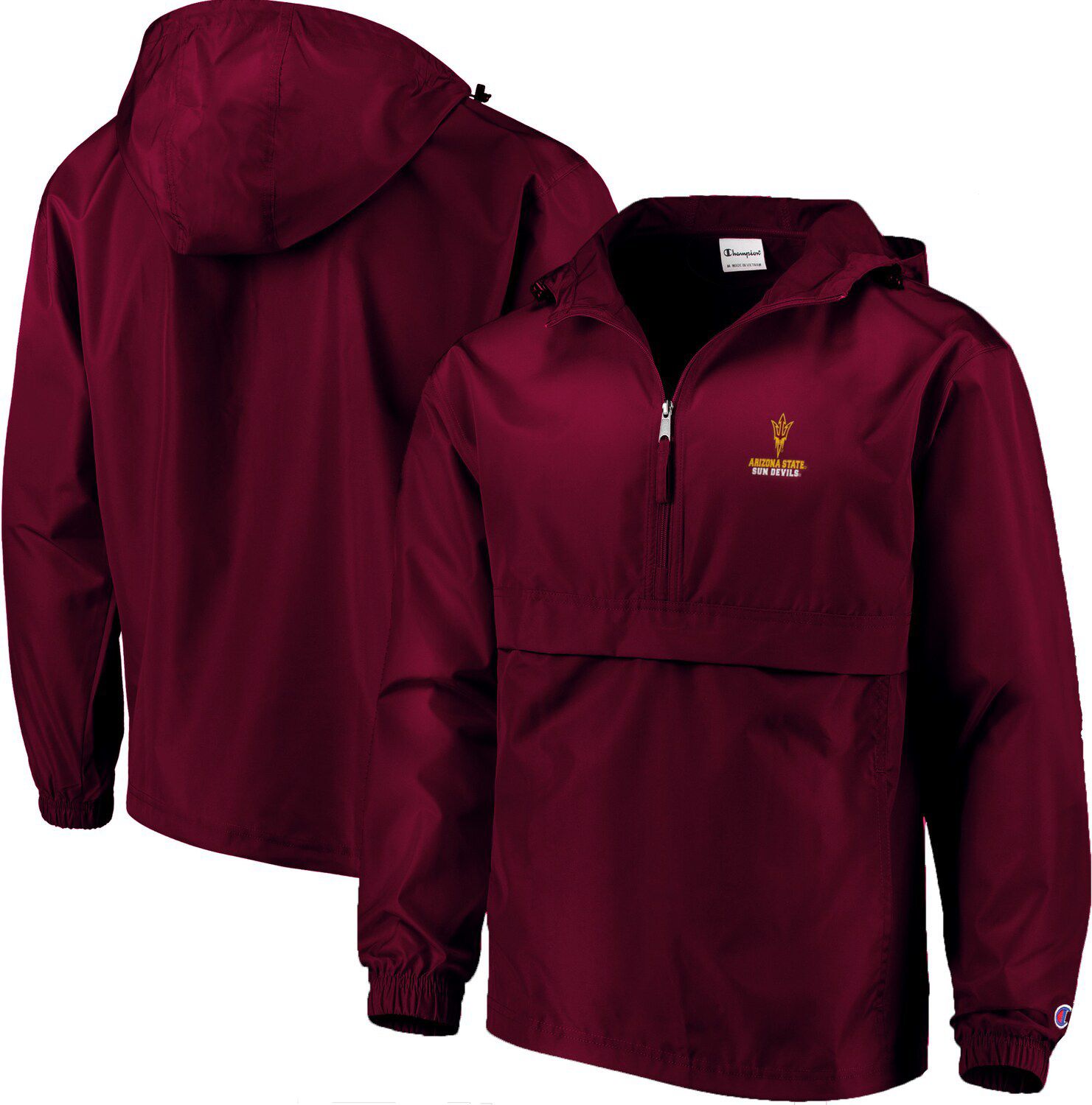 maroon champion windbreaker