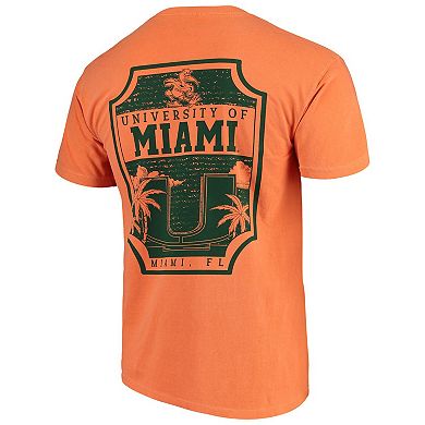 Men's Orange Miami Hurricanes Comfort Colors Campus Icon T-Shirt