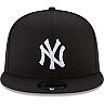 Men's New Era Black New York Yankees Black & White 9FIFTY Snapback Hat