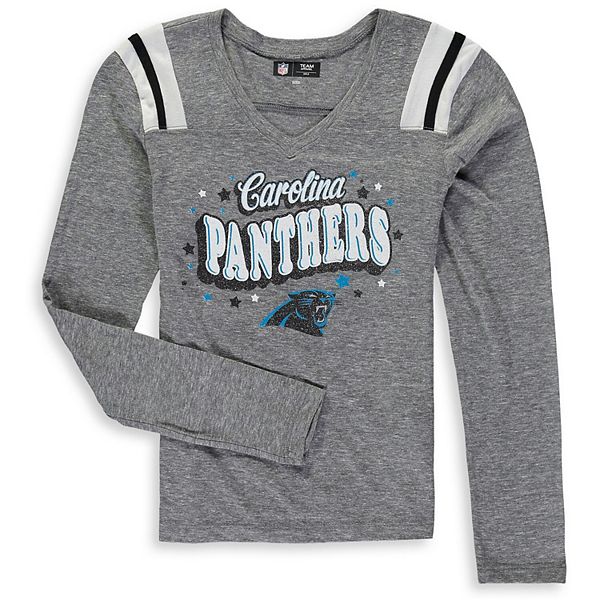 Girls Carolina Panthers T-Shirt New Era Long Sleeve Tee