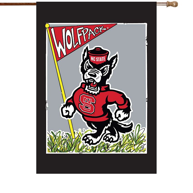 NC State Wolfpack 28 x 40 Double-Sided House Flag, Multicolor