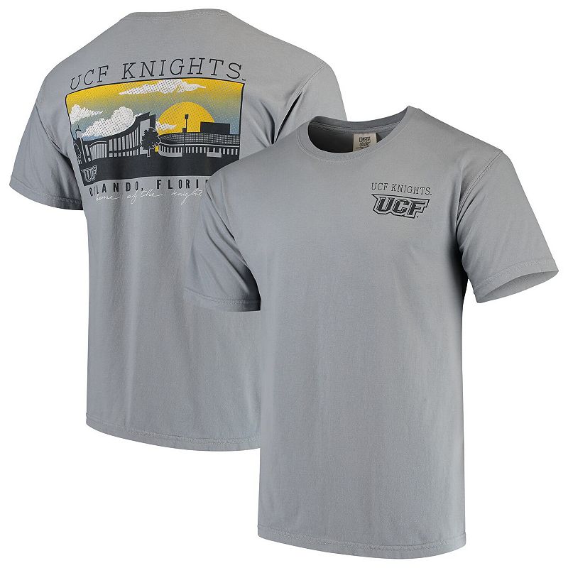 Mens Gray UCF Knights Team Comfort Colors Campus Scenery T-Shirt, Size: Sm