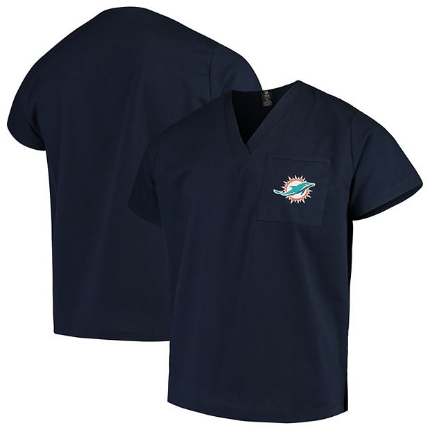 Miami Dolphins Cutter & Buck Prospect Textured Stretch Polo - Navy