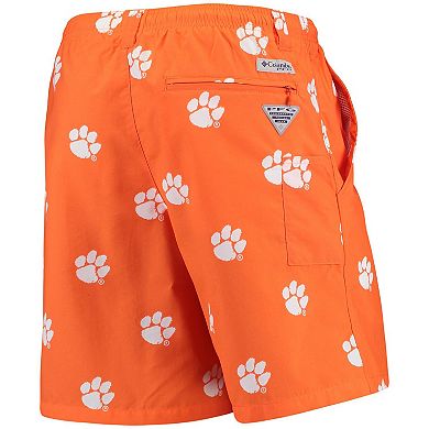 Men's Columbia PFG Orange Clemson Tigers Backcast II 8" Omni-Shade Hybrid Shorts