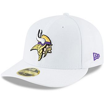 Men's New Era White Minnesota Vikings Omaha Low Profile 59FIFTY Fitted Hat