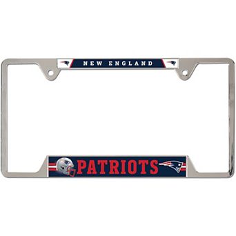 WinCraft New England Patriots Chrome Plated Metal License Plate Frame