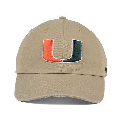 Miami Hurricanes '47 Clean Up Adjustable Hat - Khaki