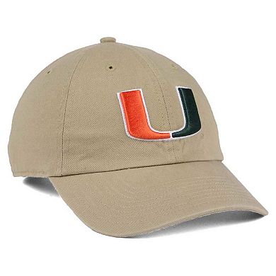 Miami Hurricanes '47 Clean Up Adjustable Hat - Khaki
