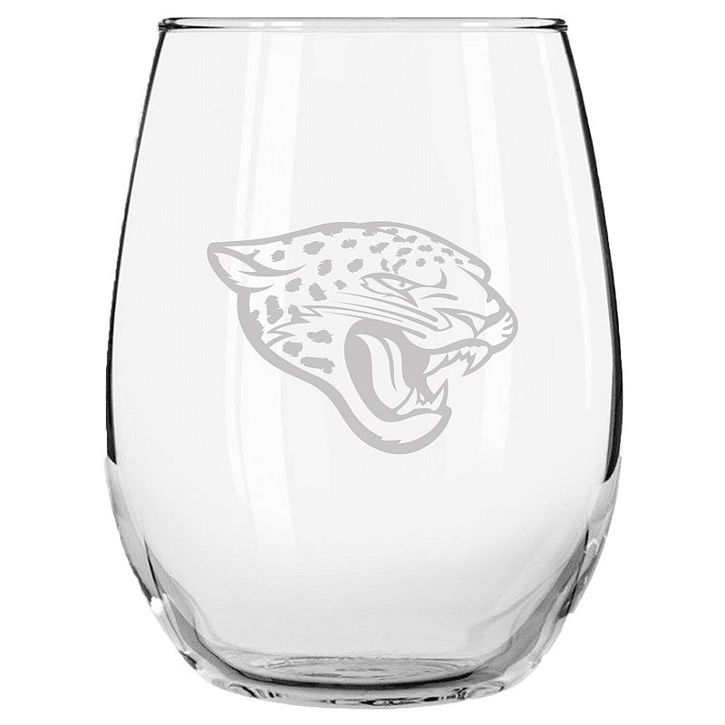 Jacksonville Jaguars 15oz. Etched Stemless Glass Tumbler, Multicolor