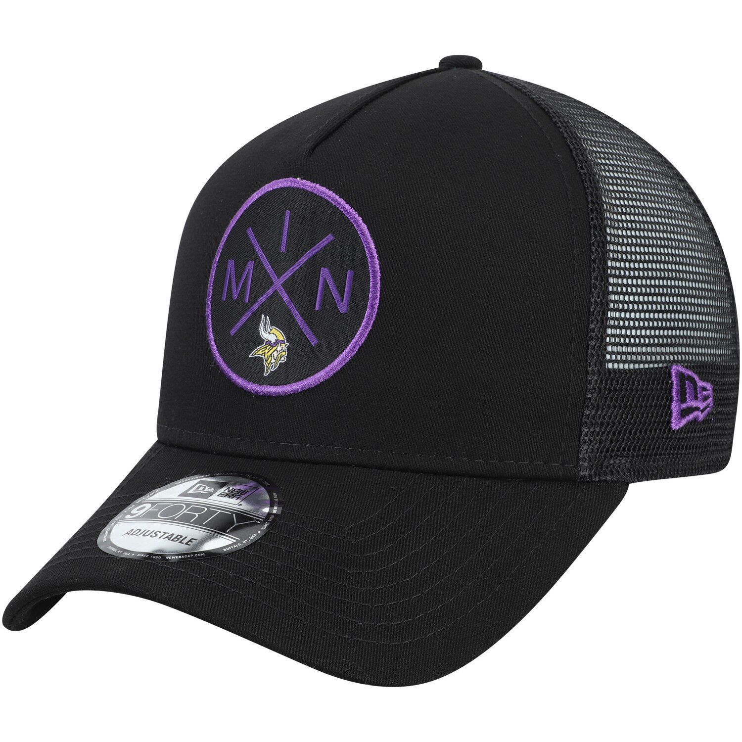 all black vikings hat