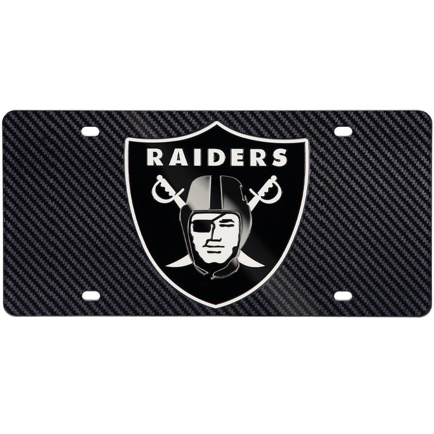 Image for Unbranded Oakland Raiders Carbon Fiber License Plate at Kohl's.