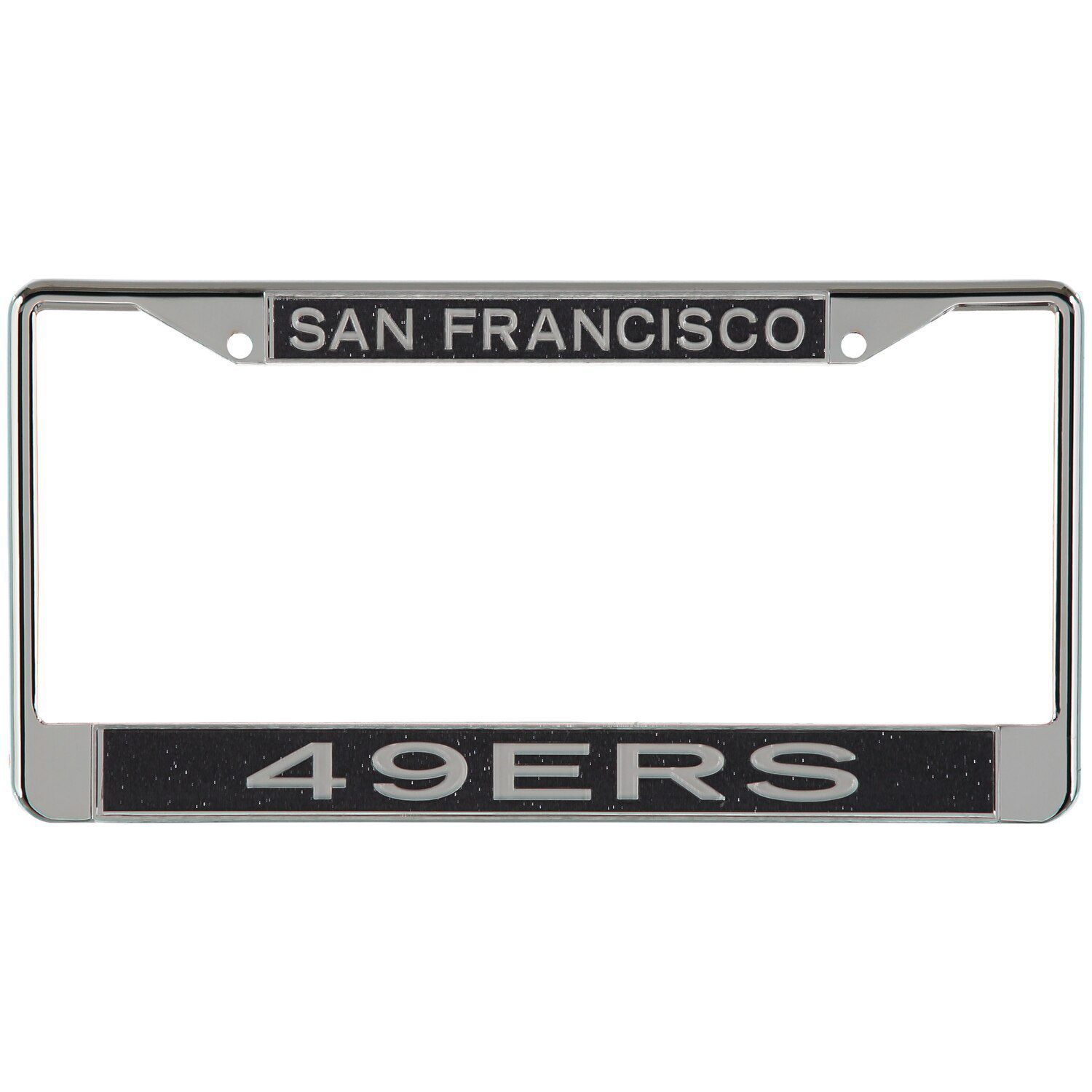 Image for Unbranded San Francisco 49ers Team Silver Glitter Large Wordmark Metal Frame - Black at Kohl's.