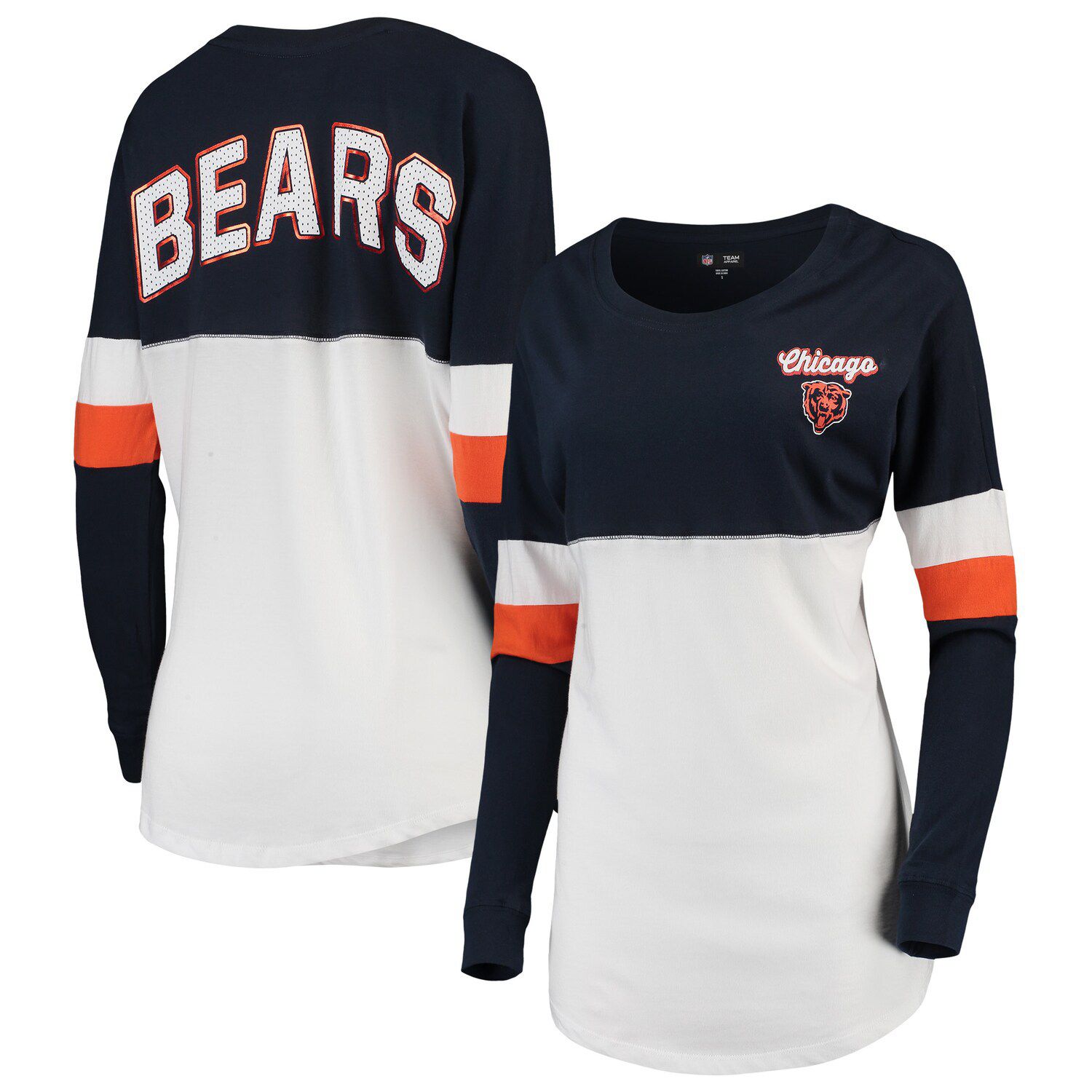 chicago bears white long sleeve shirt