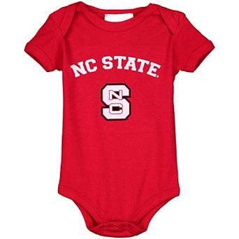 Infant Red NC State Wolfpack Arch & Logo Bodysuit