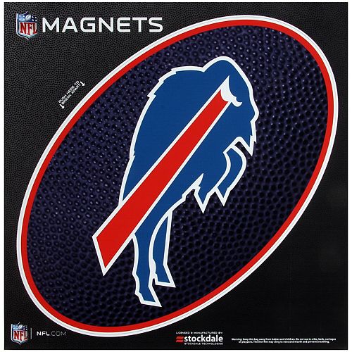 Buffalo Bills Teamball 12" x 12" Oval Full Color Magnet