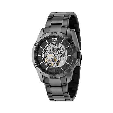 Relic by Fossil Men's Stainless Steel Automatic Skeleton Watch
