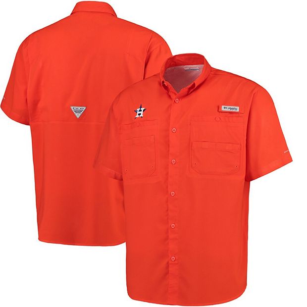 Men's Columbia Orange Houston Astros Tamiami Shirt