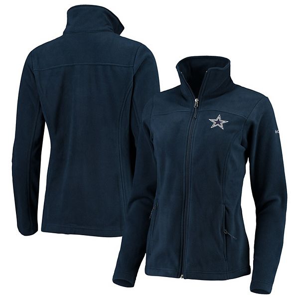 Women's Columbia Navy Dallas Cowboys Give & Go Polar Fleece Full-Zip Jacket