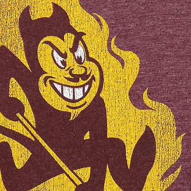Men's Original Retro Brand Heathered Maroon Arizona State Sun Devils Vintage Sparky Tri-Blend T-Shirt