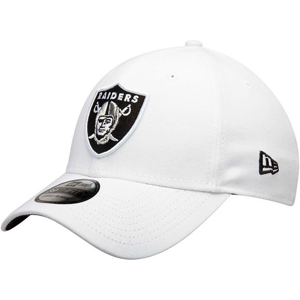 Men's Las Vegas Raiders New Era White Iced II 39THIRTY Flex Hat