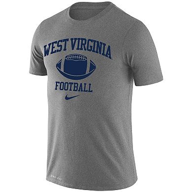 Men's Nike Heathered Gray West Virginia Mountaineers Retro Football Lockup Legend Performance T-Shirt