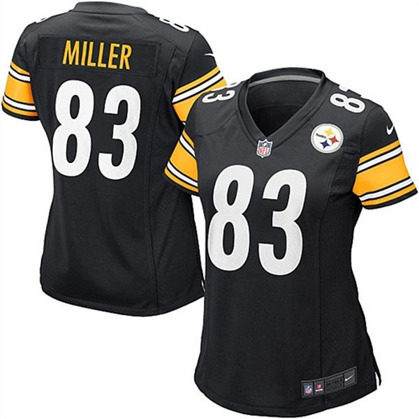 Women's Pittsburgh Steelers Heath Miller Nike Black Game Jersey