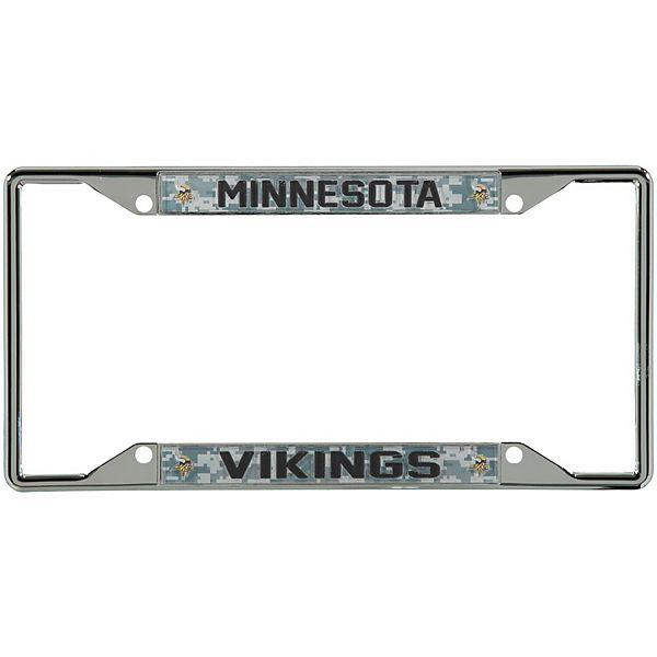 Minnesota Vikings Digi Camo License Plate Frame with Black Letters