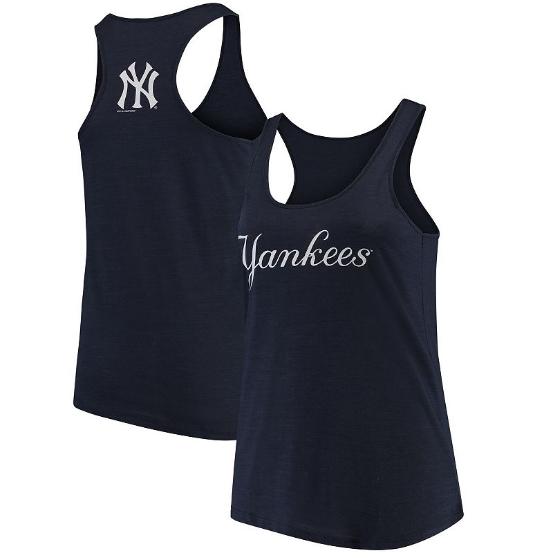 Womens Soft as a Grape Navy New York Yankees Plus Size Swing for the Fence
