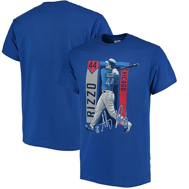 Men's Anthony Rizzo Royal Chicago Cubs Color Block Series Player Graphic T- Shirt