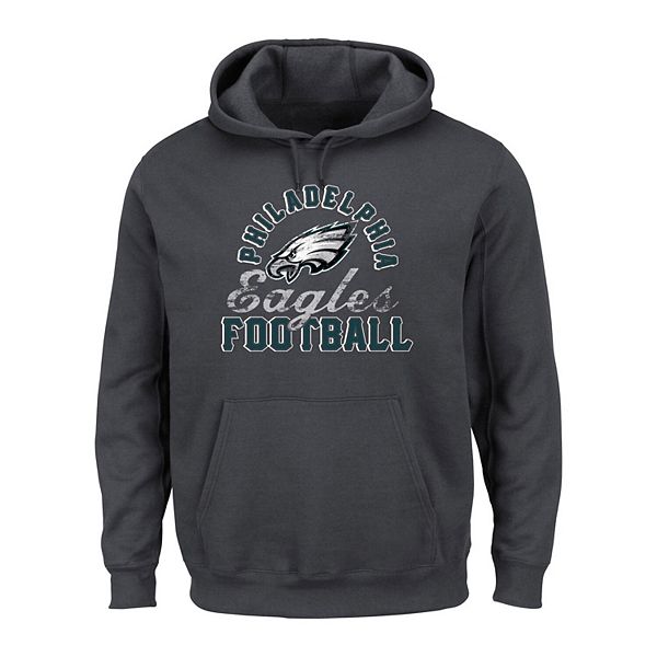 Vintage Philadelphia Eagles Football Crewneck Sweatshirt Grey 4XL Majestic