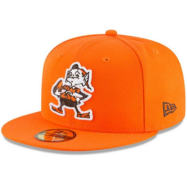 Wrak zingen envelop Men's New Era Orange Cleveland Browns Omaha Throwback 59FIFTY Fitted Hat