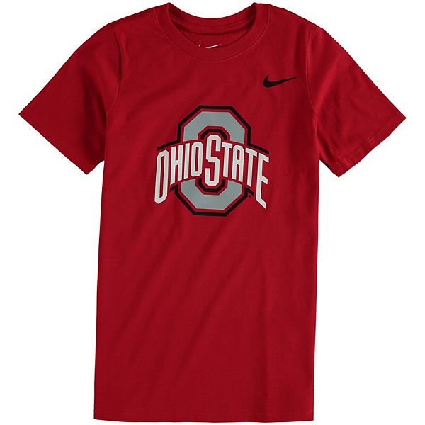 Youth Nike Scarlet Ohio State Buckeyes Cotton Logo T-Shirt