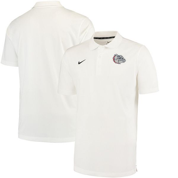 Men S Nike White Gonzaga Bulldogs Varsity Dri Fit Polo