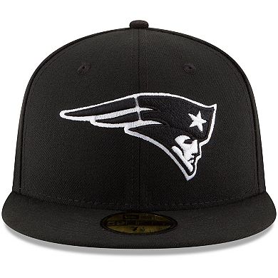 Men's New Era Black New England Patriots B-Dub 59FIFTY Fitted Hat