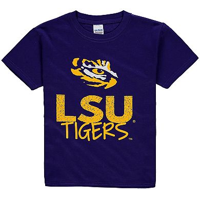 Youth Purple LSU Tigers Crew Neck T-Shirt
