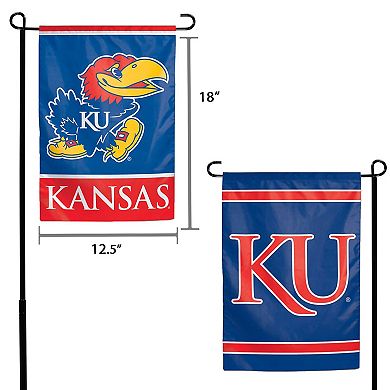 WinCraft Kansas Jayhawks 12" x 18" Double-Sided Garden Flag