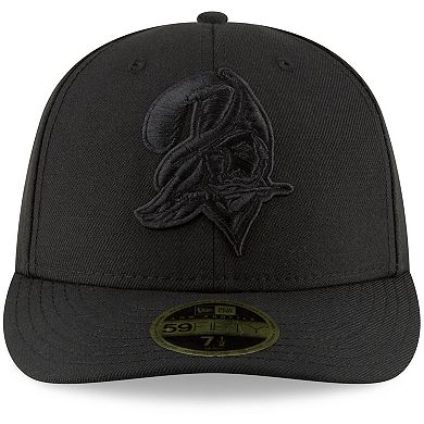 Men's New Era Black Tampa Bay Buccaneers Historic Logo Black on Black ...