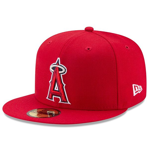 Men's New Era Red Los Angeles Angels Game Authentic Collection On-Field ...